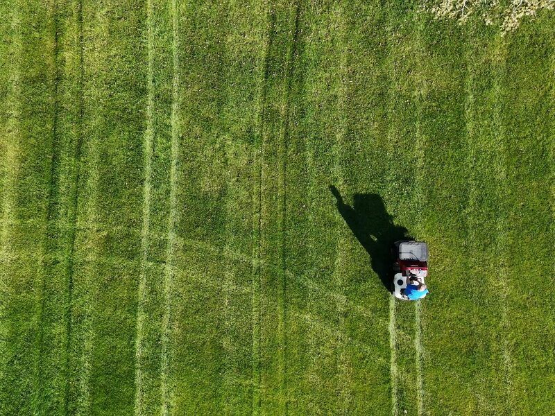 Lawnworks lawn care professionals treating a Twin Cities Metro lawn